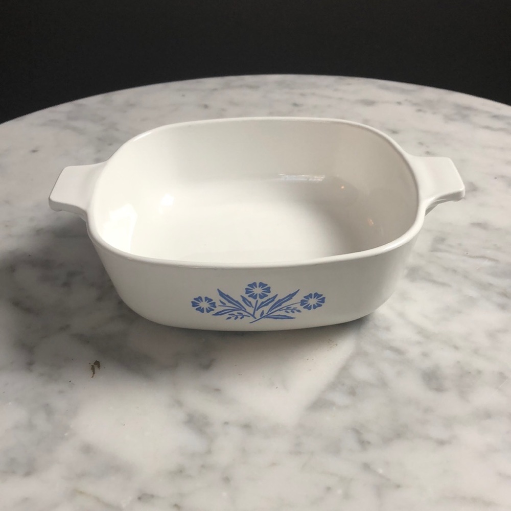 Corning Ware l Vintage Blue White Baking Dish
